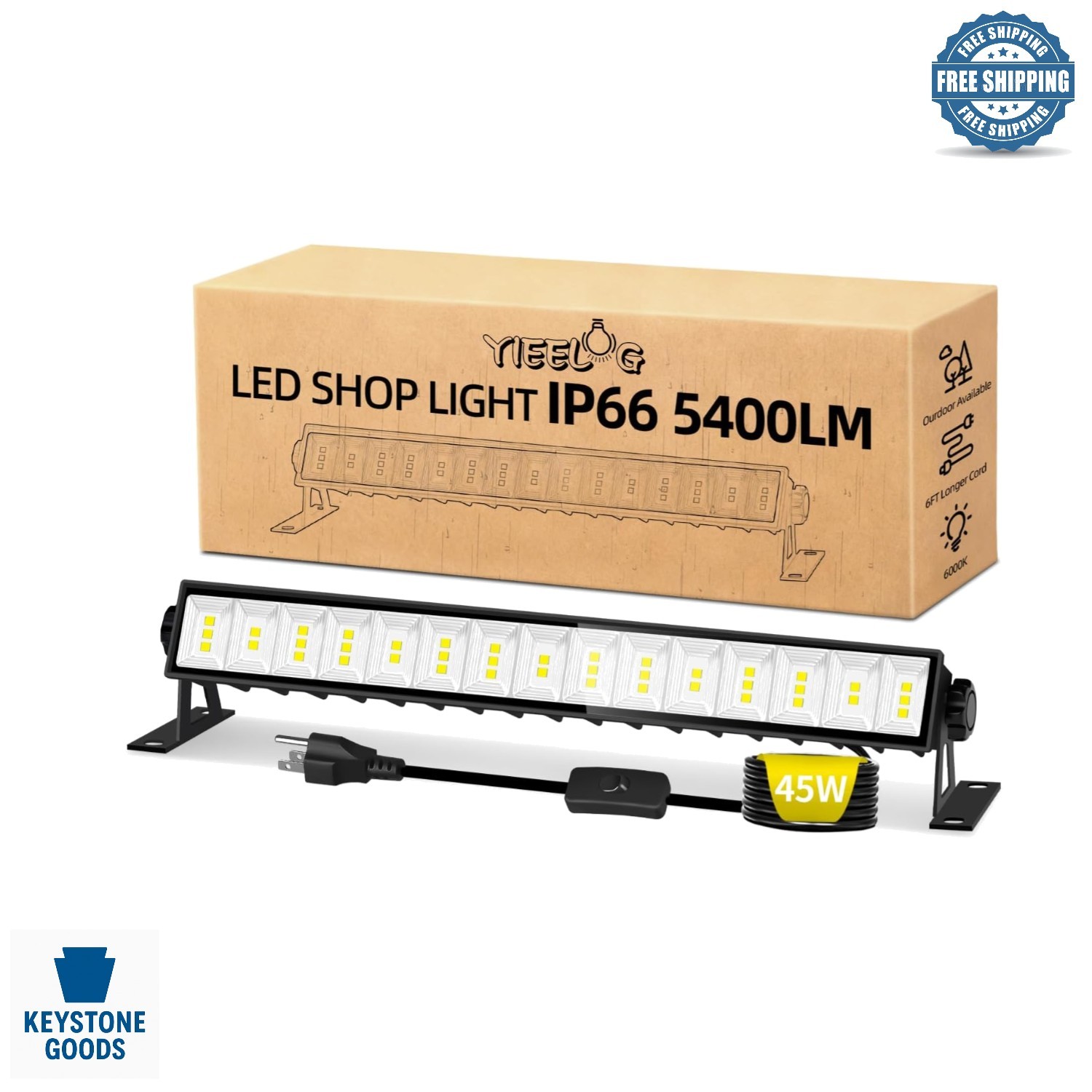 5400LM Waterproof LED Shop Light for Garage & Workshop gallery