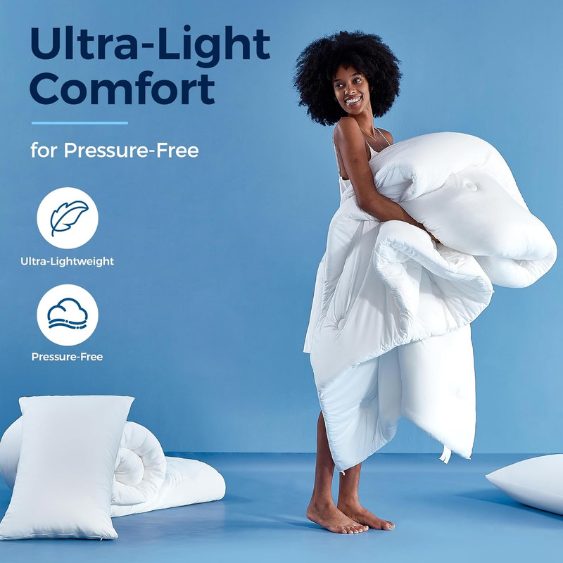 Marshmallow Cloud Comforter King, Ultra Fluffy Double-Stuffed Down Alternative D gallery