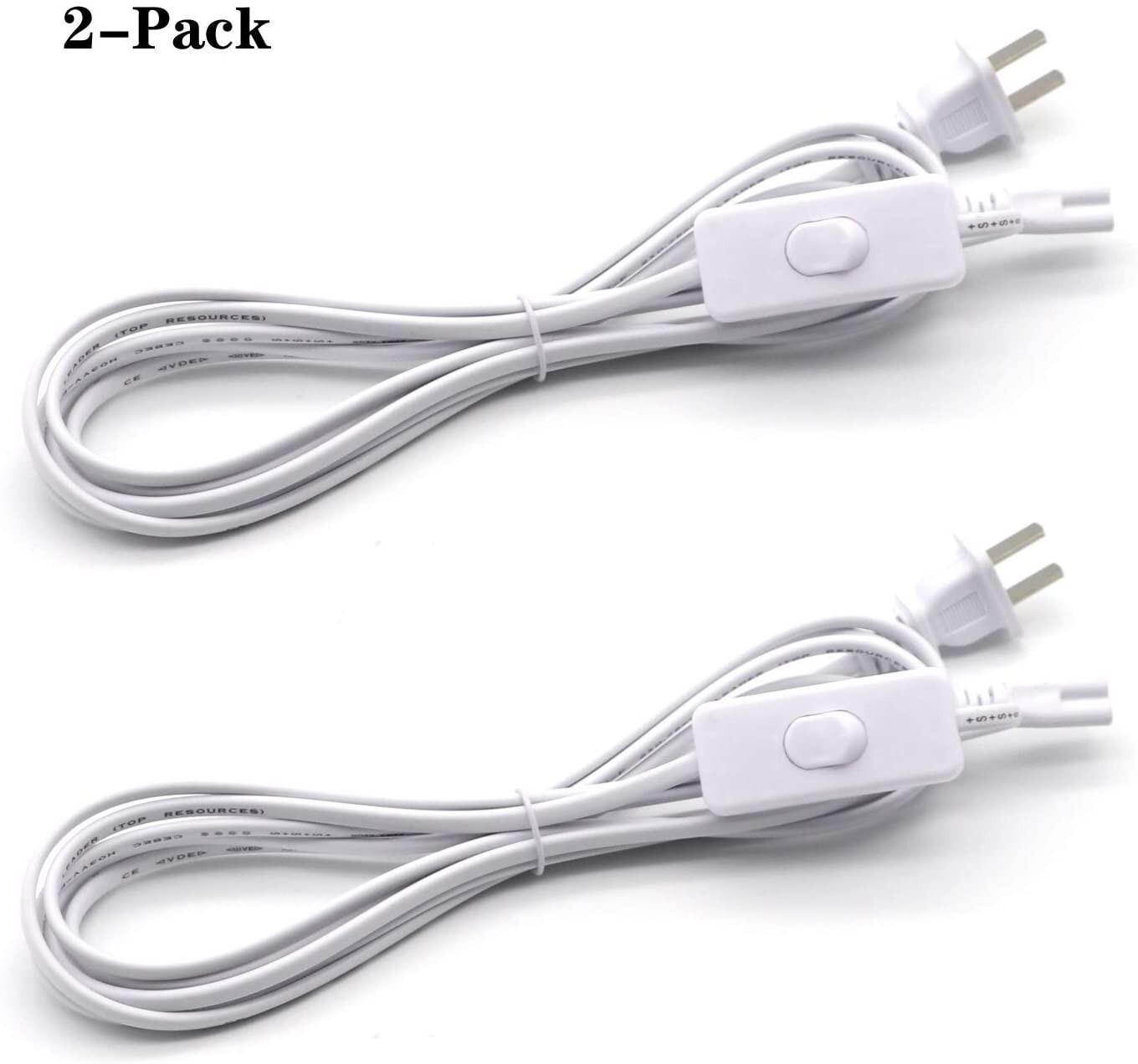 2 PACK 10FT Power Cable Wire for Integrated LED Tube Light T5 T8 Double End 3Pin gallery