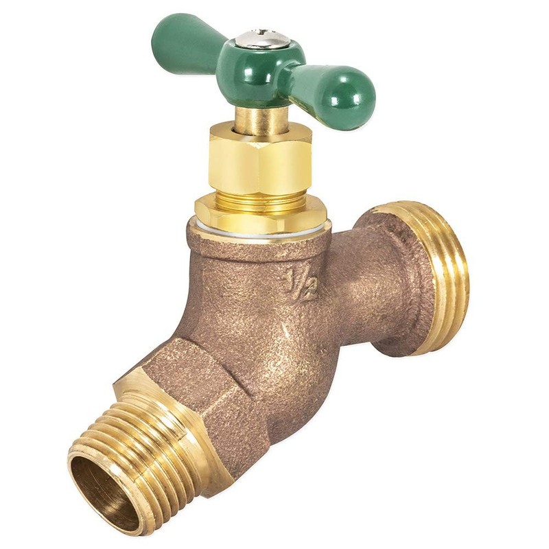 Heavy-Pattern No-Kink Hose Bibb Valve, 1/2 Inch MIP Connection, Brass Plumbin... gallery