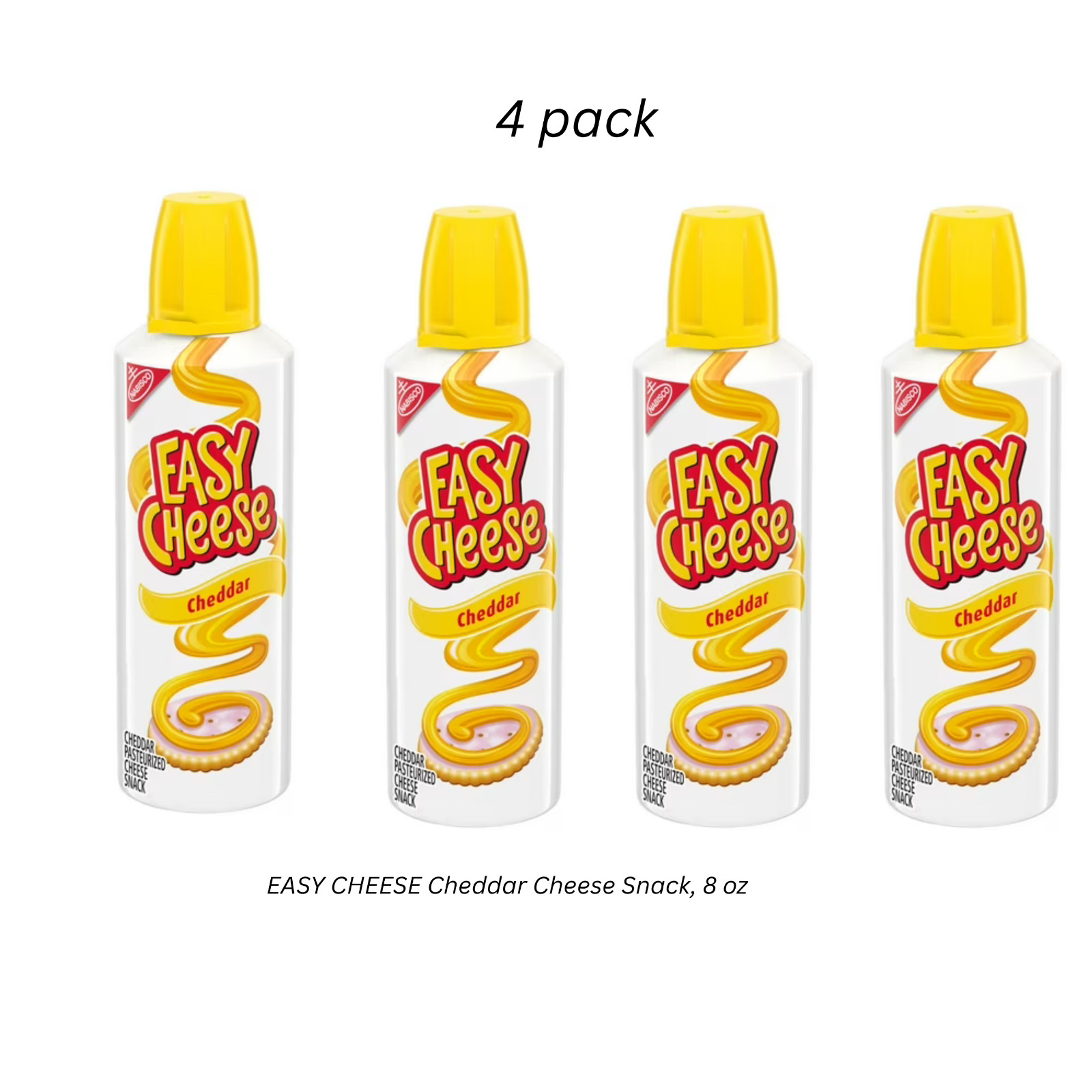 (4 pack) Easy Cheese Cheddar Cheese Snack, 8 oz gallery