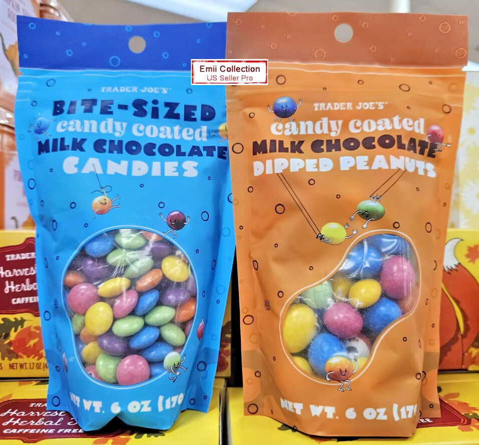 Trader Joe's Bite Sized Candy Coated Milk Chocolate Candies 6oz 170g (2 Bags) gallery