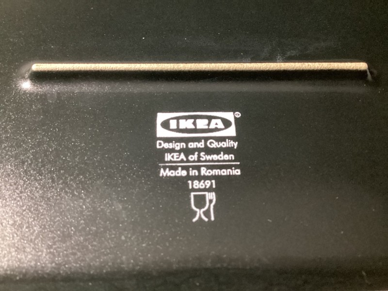2x Ikea Dinera Rectangle Dinner Plates BLACK 11.5" x 7-7/8” Romania #18691 gallery