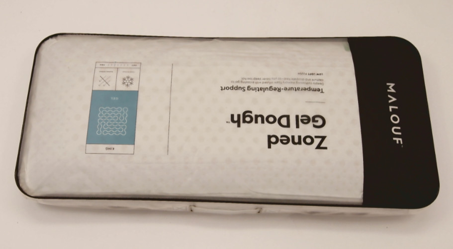 MALOUF Zoned Dough Gel-Infused Memory Foam Bed Pillow-King size gallery