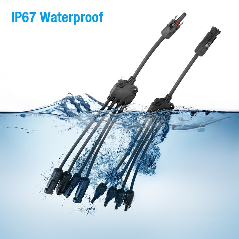 Solar Panel Connectors Y Branch Parallel Adapter Cable Wire Plug Tool Kit B6 gallery