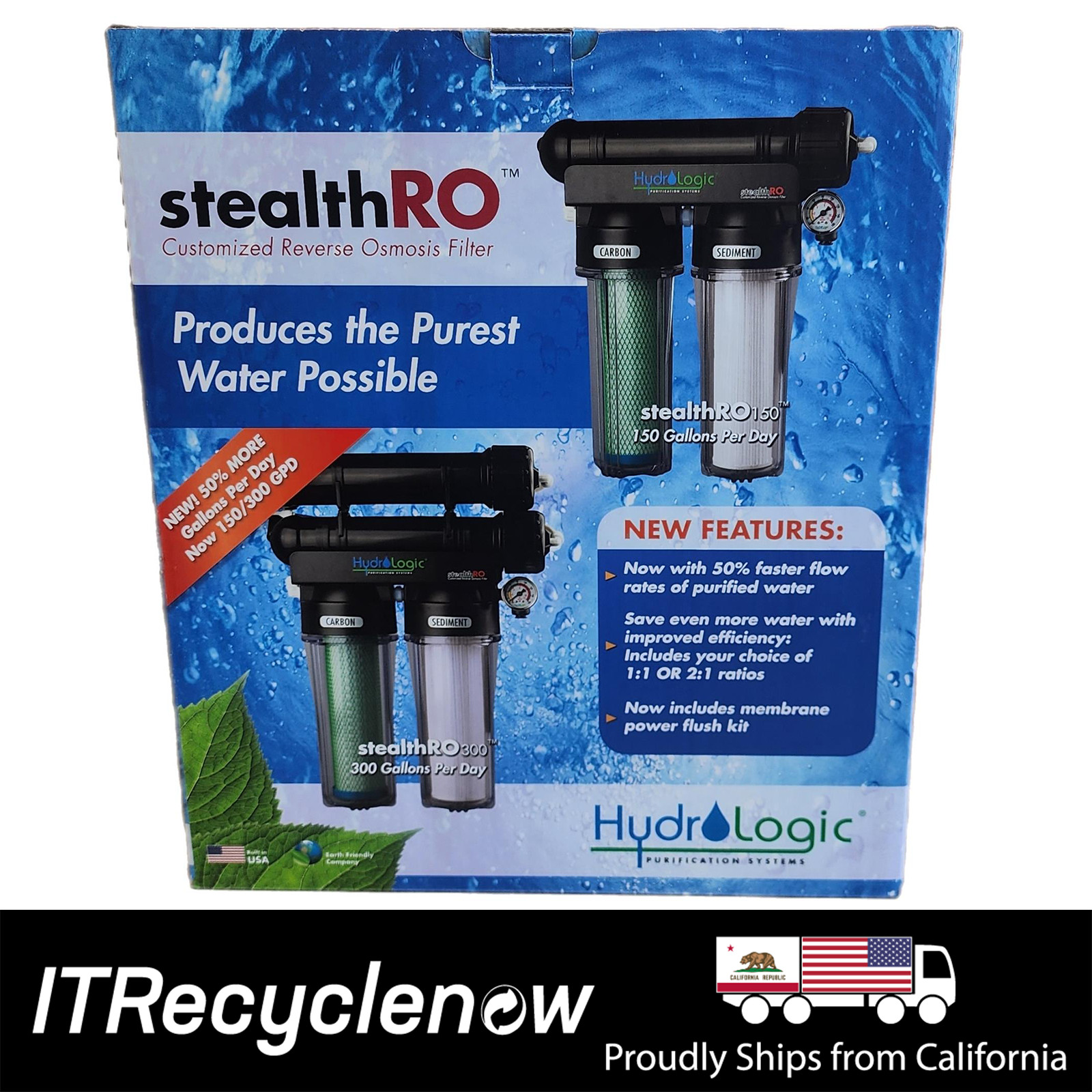 New Hydrologic Stealth-RO150 Reverse Osmosis System 150GPD Coconut Fiber Filter gallery