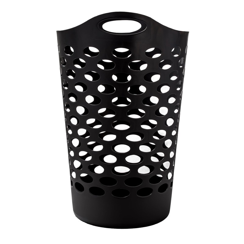 Mainstays Flex Carrying Handles Laundry Hamper, Black,Carrying Handles gallery