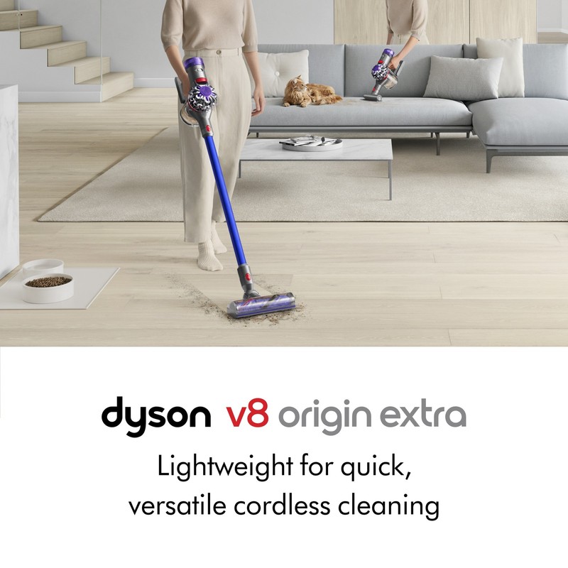 Dyson V8 Origin Extra Cordless Vacuum | Blue | Refurbished gallery