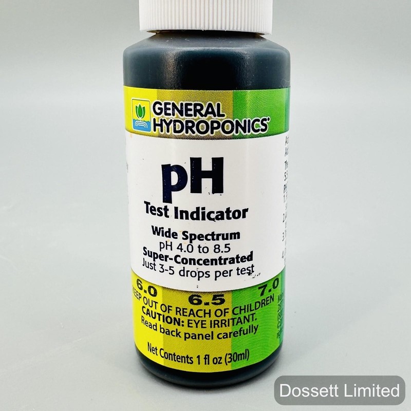 General Hydroponics PH Test Indicator Solution 1 Fl Oz Wide Spectrum 4.0-8.5 gallery