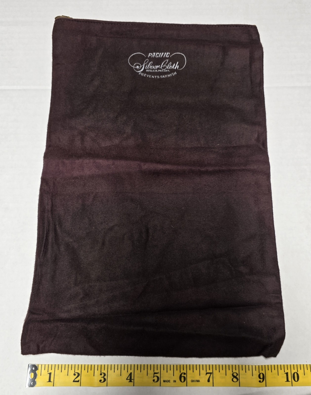 Pacific Silver Cloth Zippered Bag 15x10 Genuine Anti Tarnish One Compartment gallery