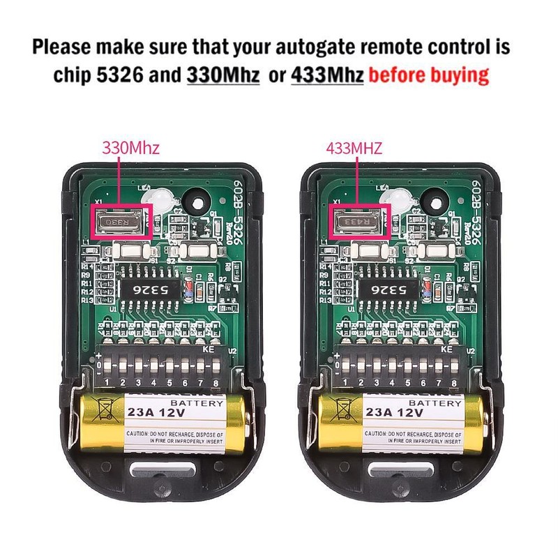 8 Dip Switch 330 433 Mhz Remote Control Gate Garage Door Opener Remote Control gallery