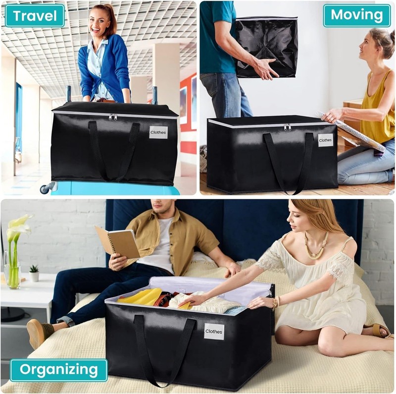 Extra Large Moving Boxes-Moving Bags with Zipper, Carrying Handles and Tag Po... gallery