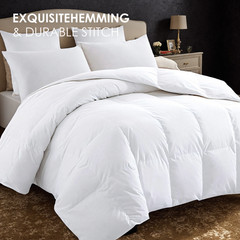 White Down Alternative Comforter All Season Machine Washable Bed Breathable King