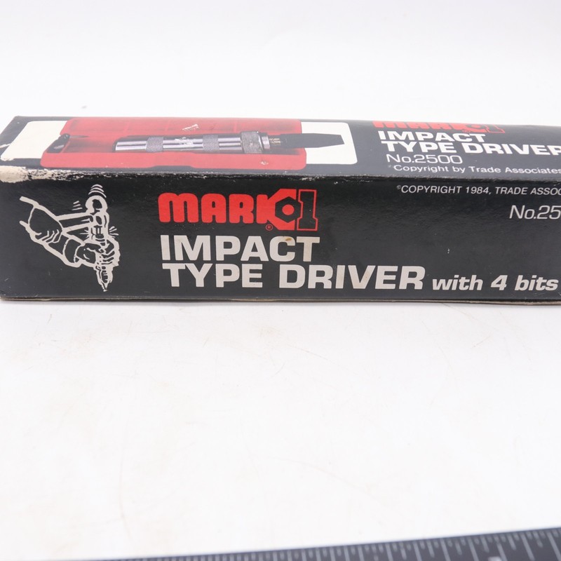 Mark 1 No.2500 Impact Type Driver Set w/ 4 Bits Vintage 1984 New in Box gallery