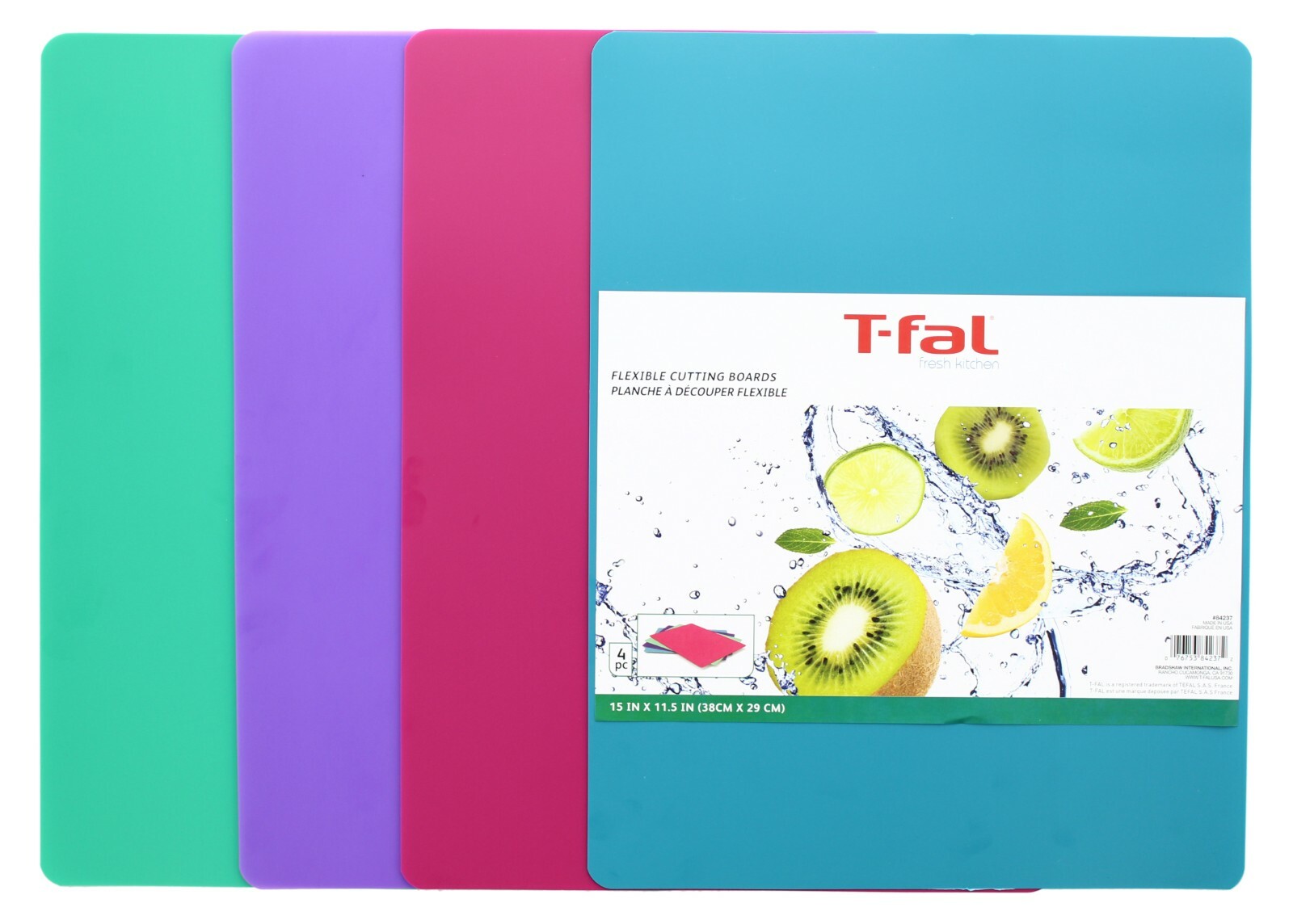 T-Fal Flexible Cutting Boards Kitchen Chopping Mats, 4 Pack, 11.5 x 15 inch gallery