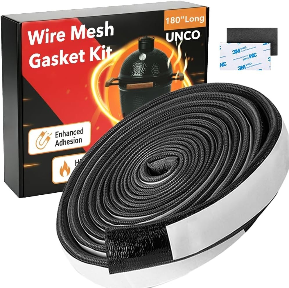 - Wire Mesh Gasket Kit, 180 Inch Long X 1.2" Wide, Fiberglass Smoker Gasket Seal gallery