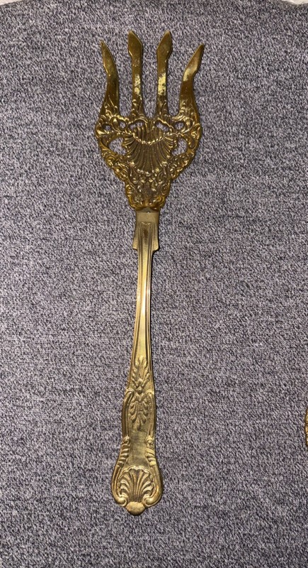 9 Solid Brass Ornate Serving Utensils gallery