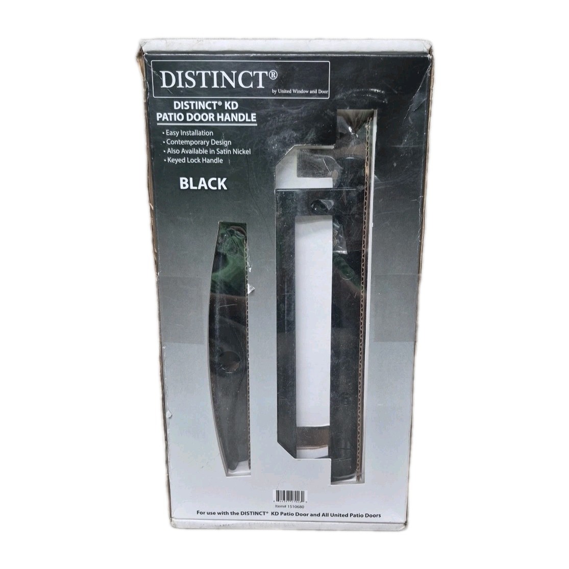 United Window & Door Surface Mounted Sliding Patio Door Handleset 1510680 BLACK gallery