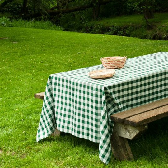 60x102 in. Rect Polyester Tablecloth Gingham Checkered Party Picnic Restaurant gallery