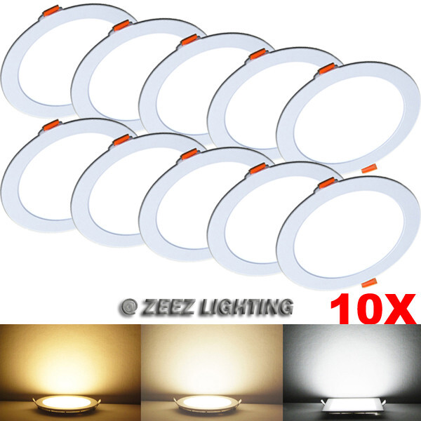 10X 18W 8" Round Natural White LED Recessed Ceiling Panel Down Lights Bulb Lamp gallery
