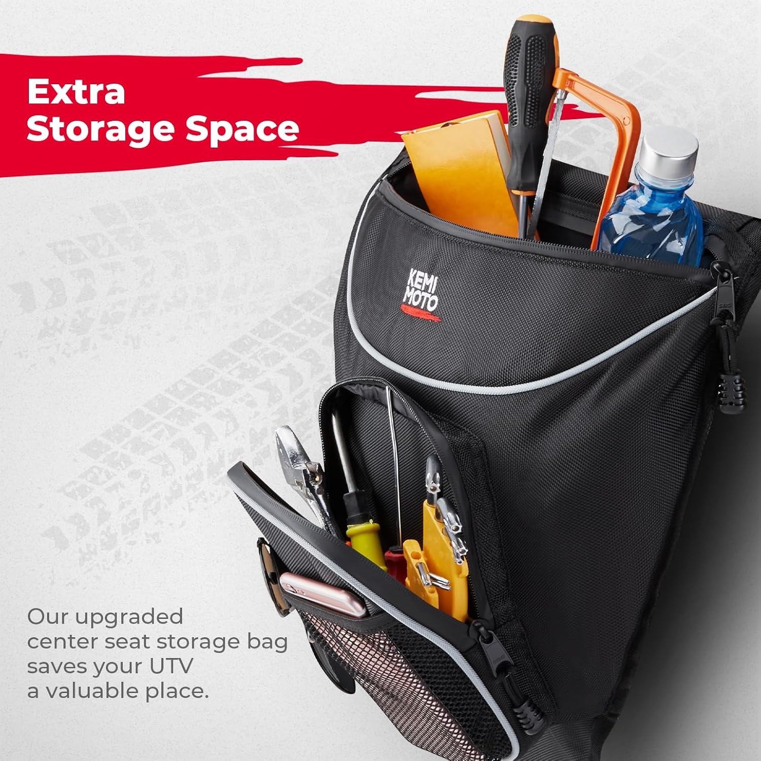 Kemimoto UTV Center Storage Bag Cab Pack Polaris UTV Storage Compatible Bag gallery