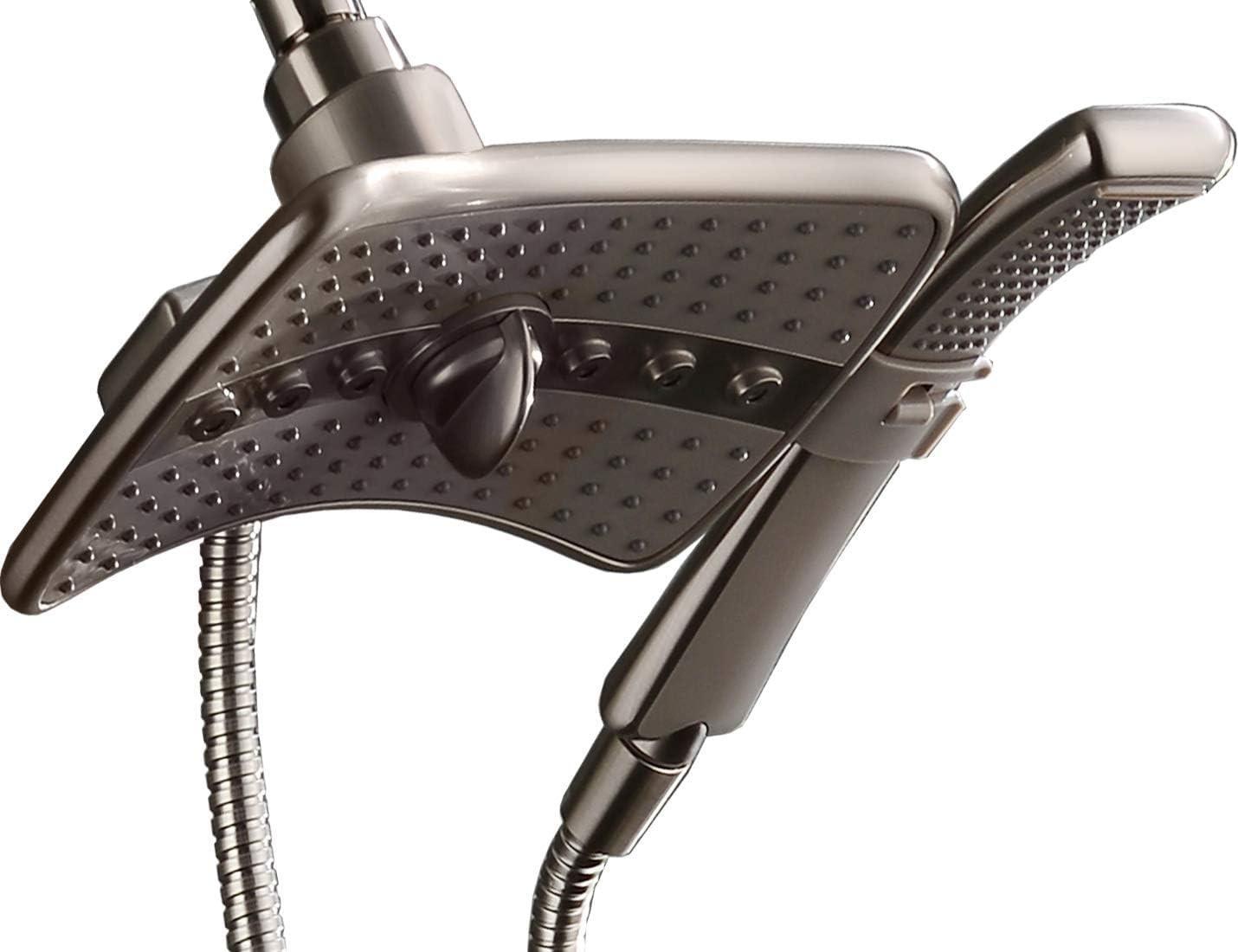 High Pressure Brushed Nickel Shower Head Combo with Handheld & Fixed Options gallery