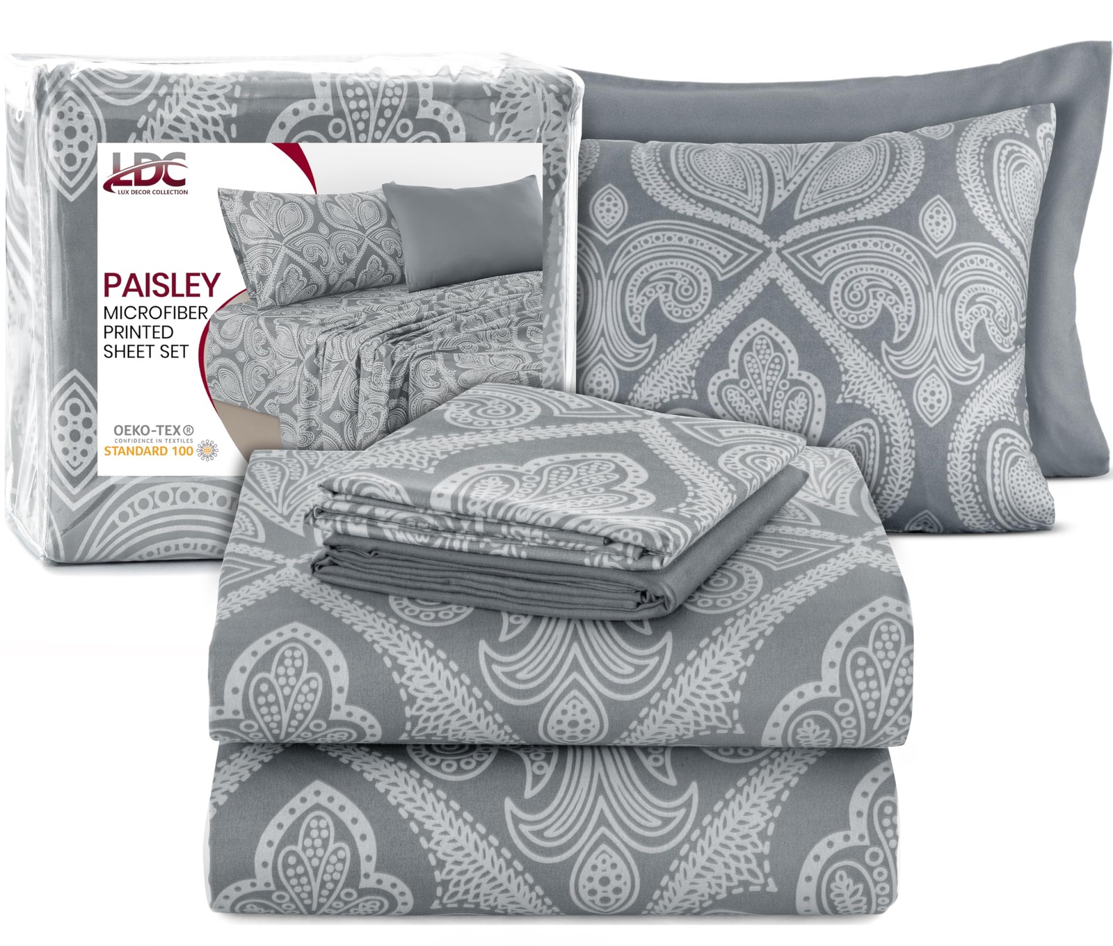 Lux Decor Collection Bed Sheets - 6 Pc King Size Sheets - 1800 Thread Count Brus gallery