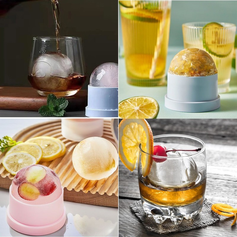 6 PCS Slow-Melting Stackable Large Ice Cube Mold Maker For Whisky Beverage gallery
