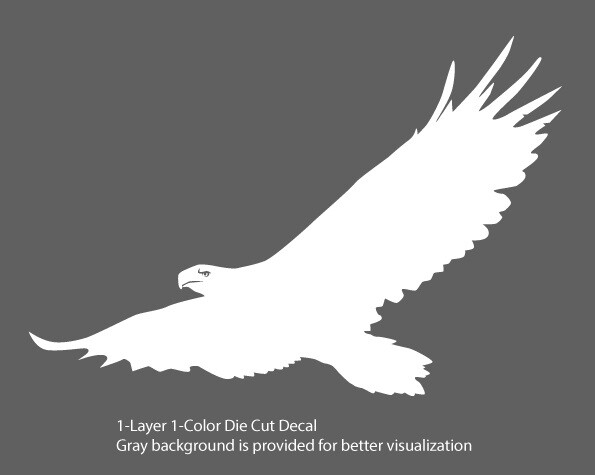 Wildlife / Birds - Eagle 1 Soaring Flying 6Yrs Film Outdoor Decal Vinyl Sticker gallery