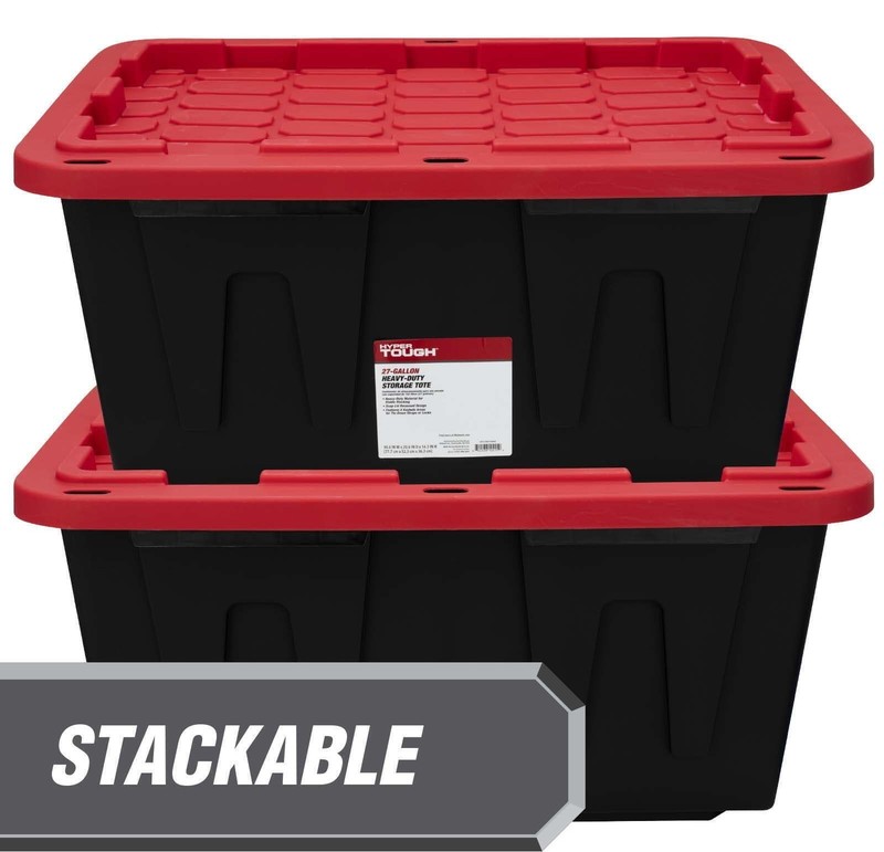 27 Gal Plastic Storage Stackable Basements Snap Lid Organizing Sundries 4 Pc New gallery