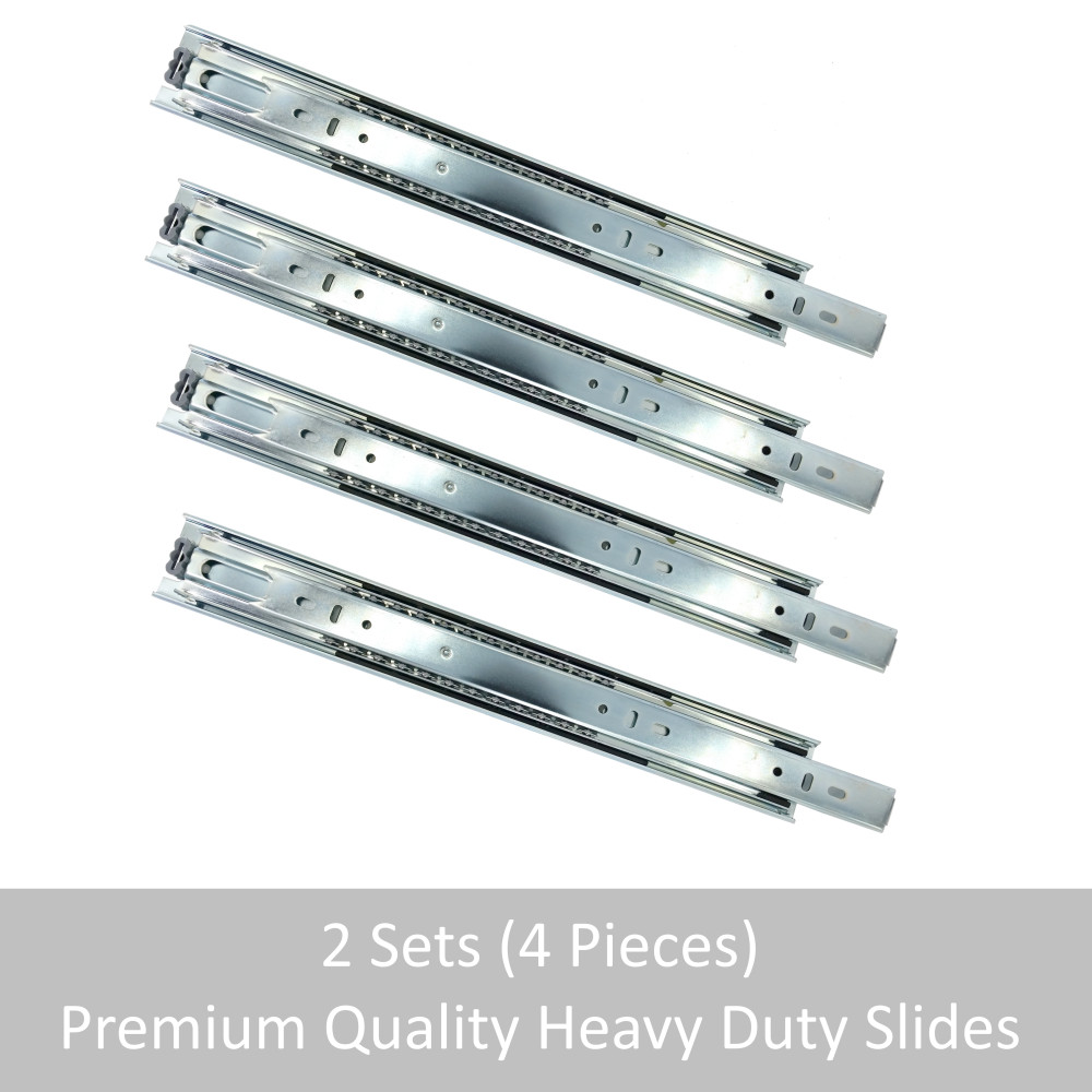 24" Heavy Duty Drawer Slides - Premium Quality Furniture OEM {SET OF 2(4 total)} gallery