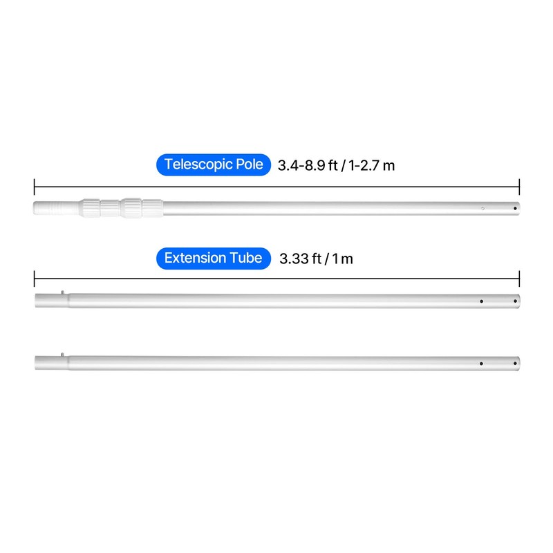 Telescopic Aluminum Pool Pole, Adjustable Length 3.4 to 15 ft with Twist Lock gallery