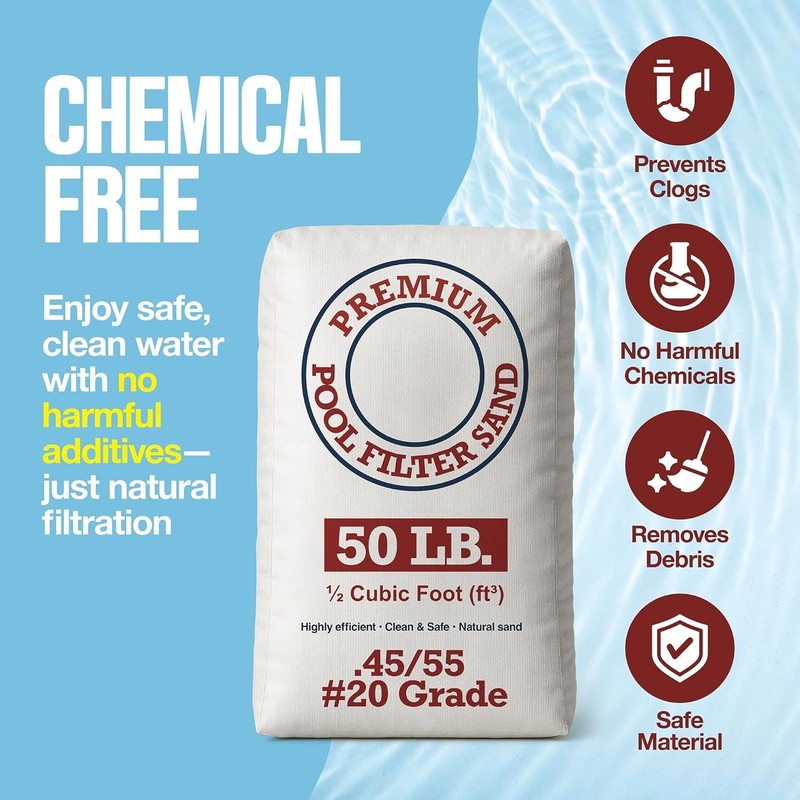 Play22 20 Grade Pool Filter Sand - Pool Sand, 50 Pound Bag Silica Sand for Pool gallery