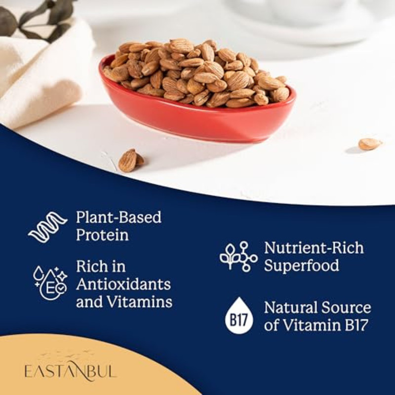 Organic Bitter Raw Apricot Kernel Premium Seeds 14.5oz Gluten Free Vegan USDA gallery