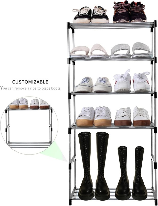 Stackable Small Shoe Rack, Entryway, Hallway and Closet Space Saving Storage gallery