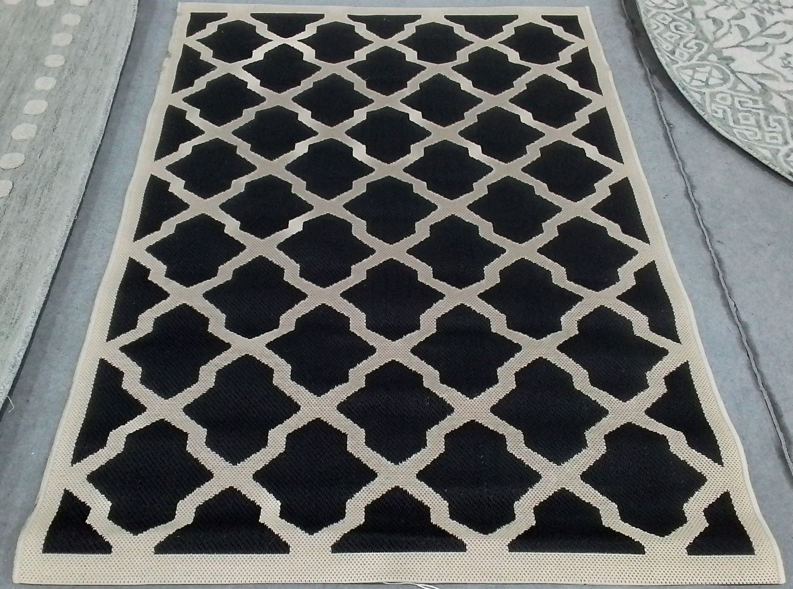 BLACK / BEIGE 4'-0" x 5'-7" Stained Rug, Reduced Price 1172801212 CY6903-266-4 gallery