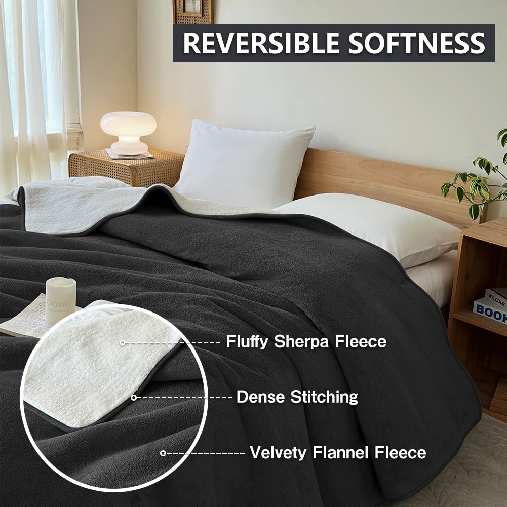 Black Waterproof Throw Blanket Bed Splash Flannel Up To 60 oz 40x60 In 1 PCS gallery