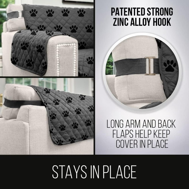 Sofa Shield Furniture Protector Sectional Microfiber Couch Cover Reversible Gray gallery