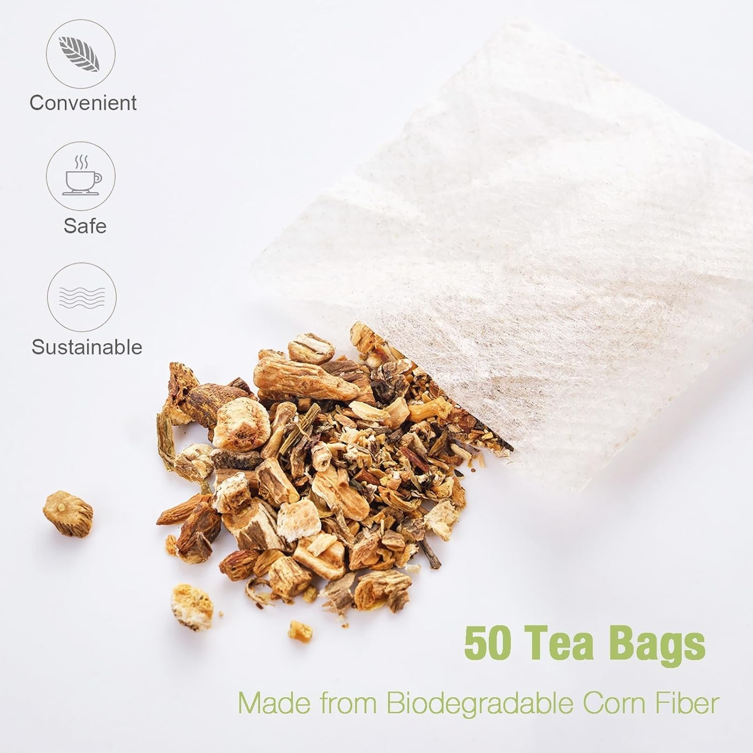50 Bags Roasted Dandelion Root Tea Bags, 2.5/Bags, Natural Dried Dandelion... gallery