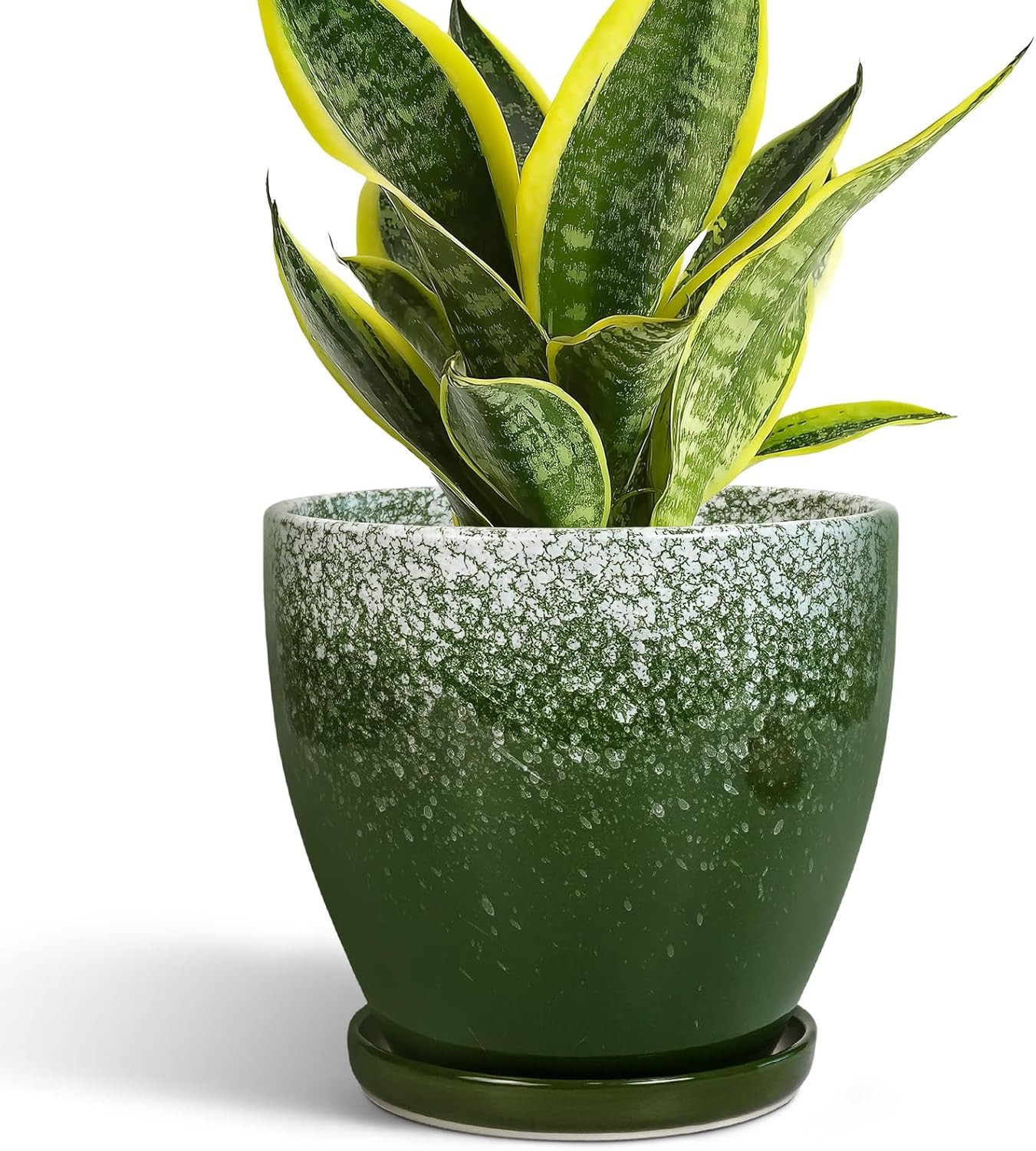 6 Inch Plant Pot - Ceramic Plant Pots with Drainage Hole and Saucer, Ceramic Pla gallery