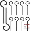 Rustic Metal Screw-in Ceiling Hooks, 35 lbs Capacity, 10 Count 6in 10Pcs Black gallery