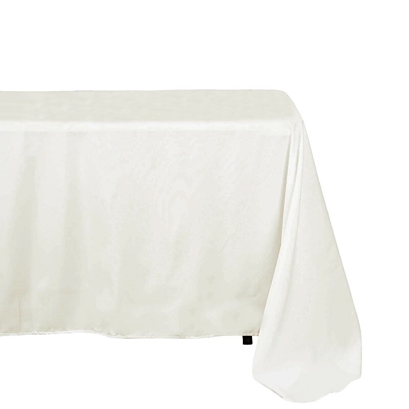 IVORY 72x120 RECTANGLE POLYESTER TABLECLOTH Wedding Party Catering Linens Dinner gallery