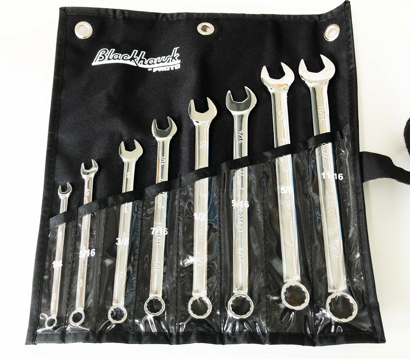 8pc Blackhawk Proto Long Pattern Combination Wrench Set 12-Point SAE BW-1108TS gallery