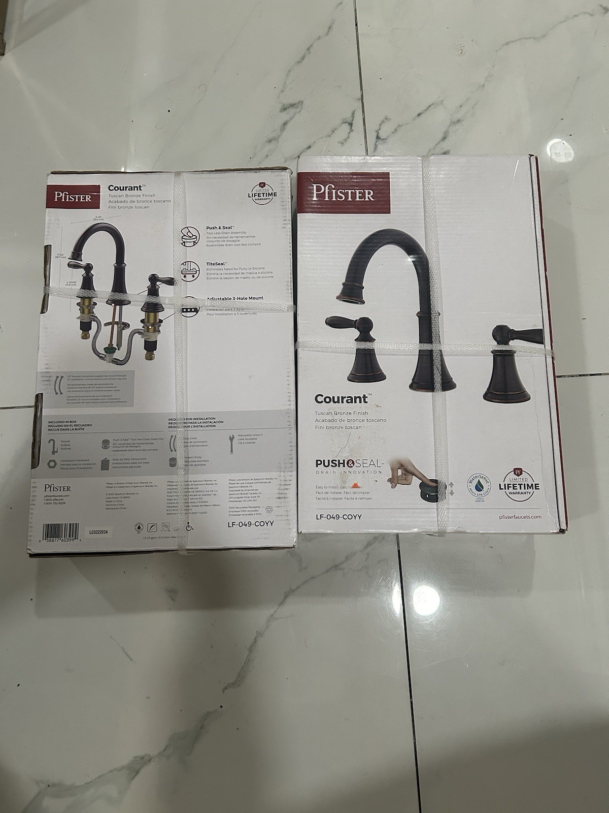 Pfister Courant Widespread 2-Handle Bathroom Faucet - Tuscan Bronze LF-049-COYY gallery