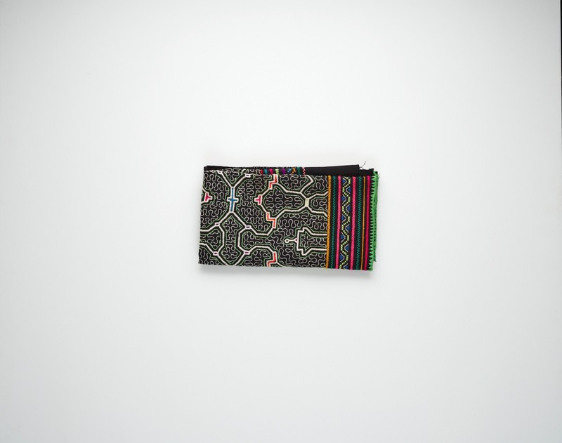 Shipibo Hand Embroidered table runner Ethnic Conibo Kene Tapestry Altar gallery