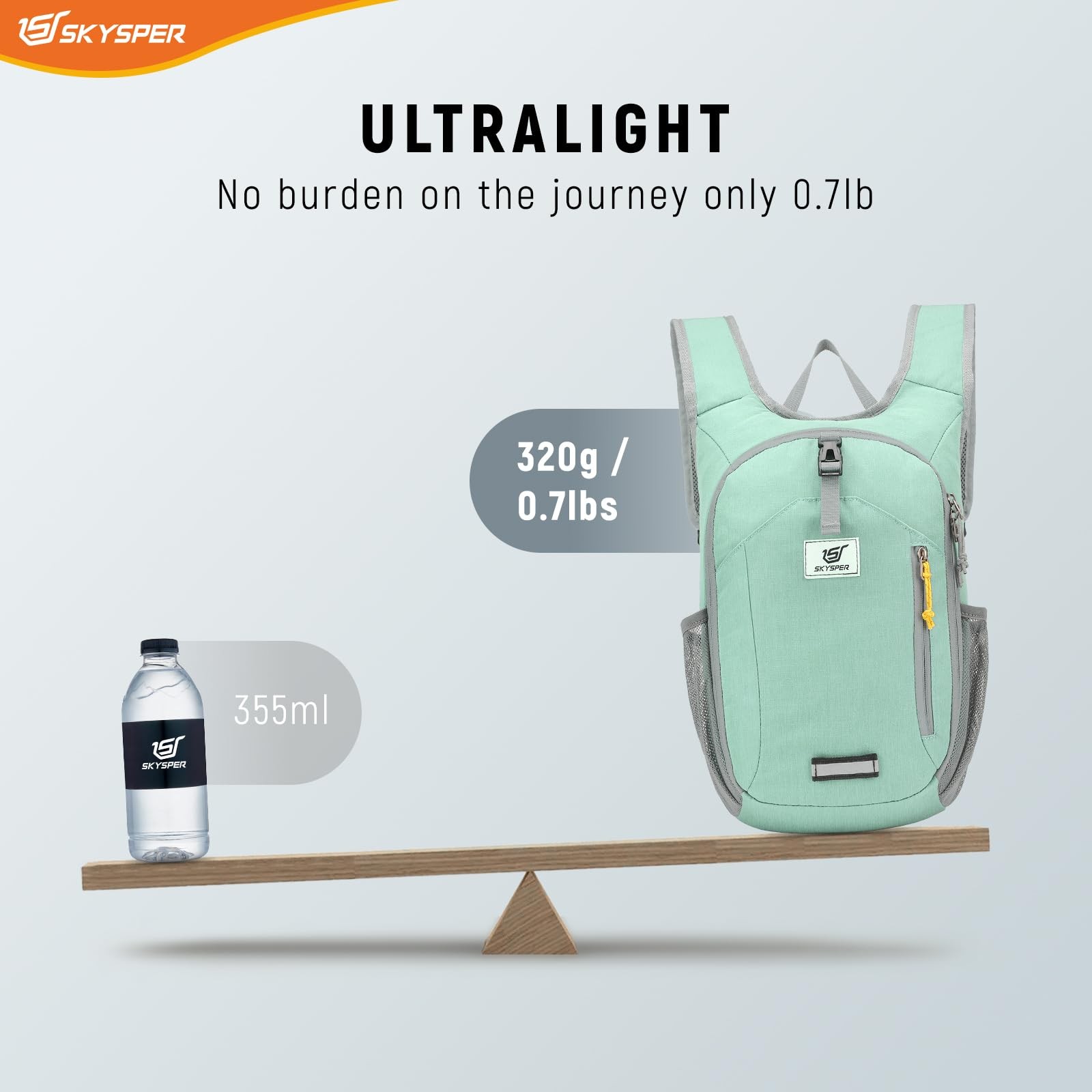 Small Hiking Backpack 10L Foldable Daypack Packable Lightweight Travel Bag 3