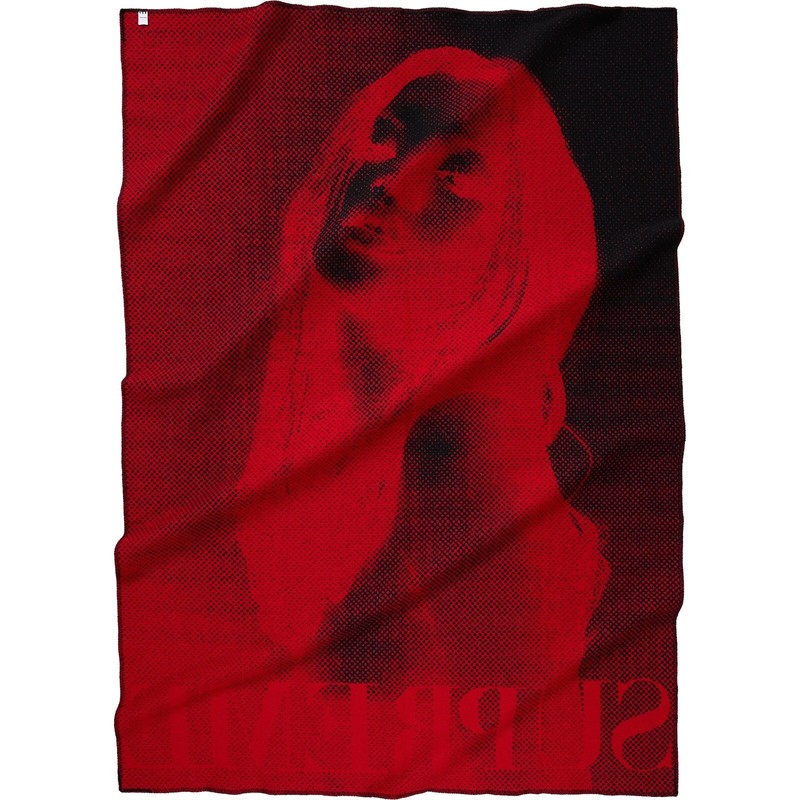 Supreme®/Faribault Woolen Mill Kate Moss Throw Blanket - Red - FW24 gallery