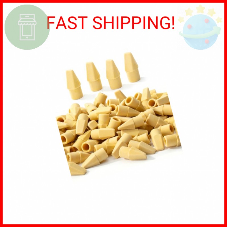 Mr. Pen- Pencil Eraser Toppers, 120 Pack, Yellow, Cap Erasers, Pencil Top Eraser gallery