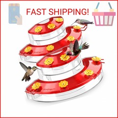 Birdream 2 Pack Window Hummingbird Feeders for Outdoors, with Strong Suction Cup