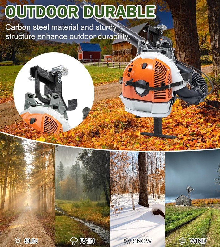 Backpack Blower Rack for Trailers Universal Storage Holder with Adjustable Holdi gallery